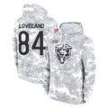 C.Bears #84 Colston Loveland Player Arctic Camo Salute to Service Pullover Hoodies Limited Ldoa Stitched Jerseys