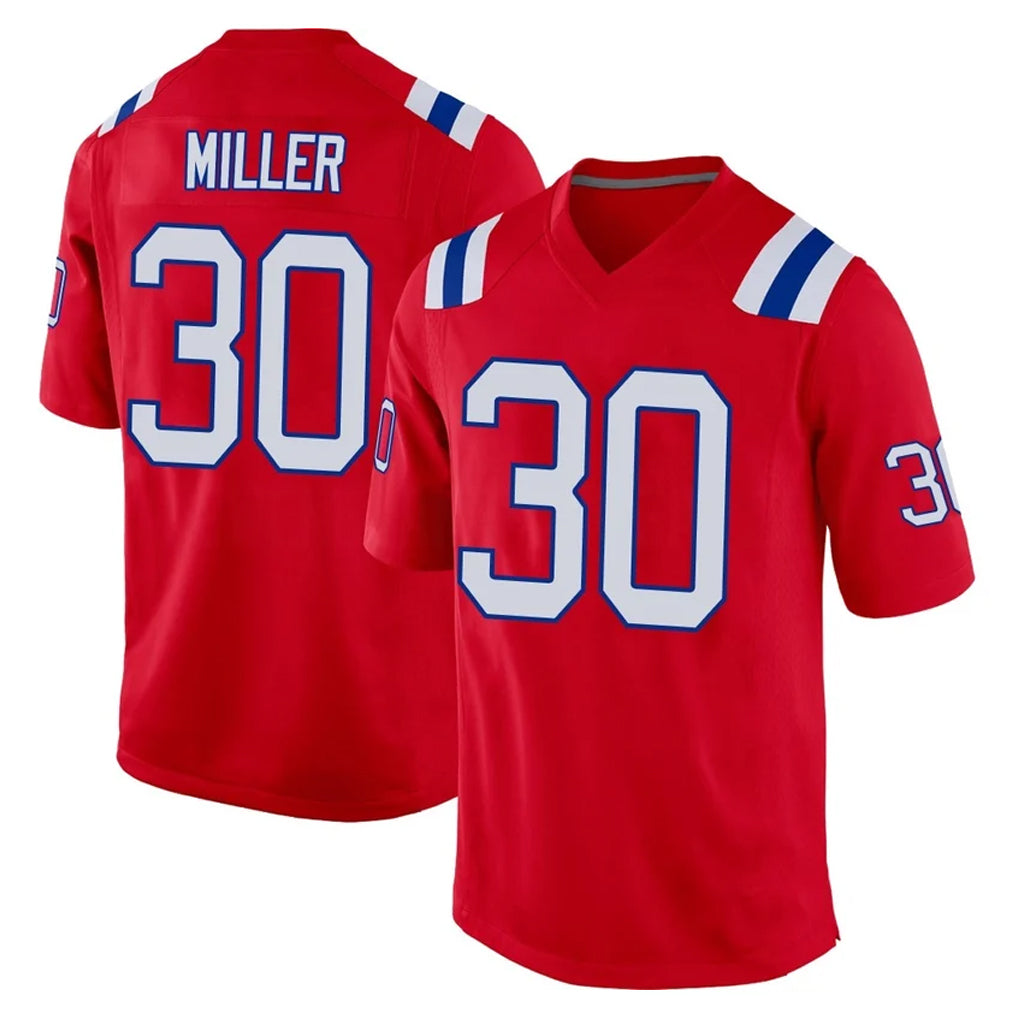 NE.Patriots #30 Jam Miller Player Red Home Game Ldoa Stitched Jerseys