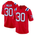 NE.Patriots #30 Jam Miller Player Red Home Game Ldoa Stitched Jerseys