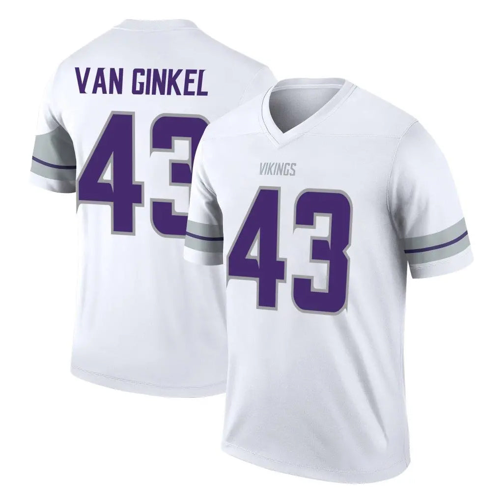 M.Vikings #43 Andrew Van Ginkel Player White Alternate Legend Home Game Ldoa Stitched Jerseys