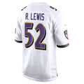 B.Ravens #52 Ray Lewis Player White Alternate Home Ldoa Stitched Jerseys