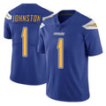 LA.Chargers #1 Quentin Johnston Player Royal Limited Color Rush Vapor Untouchable Home Game Ldoa Stitched Jerseys