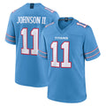 T.Titans #11 Jermaine Johnson II Player Light Blue 2026 Game Home Ldoa Stitched Jerseys
