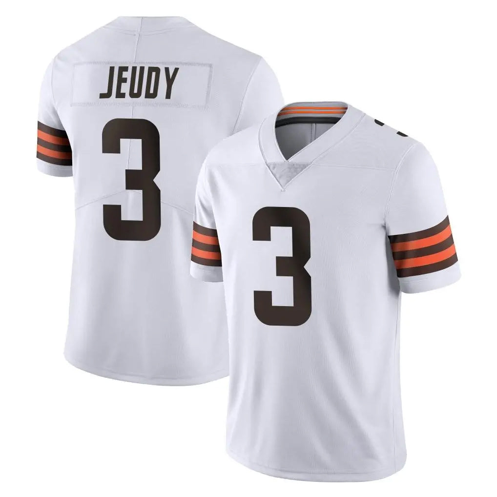 C.Browns #3 Jerry Jeudy Player White Vapor Untouchable Limited Home Game Ldoa Stitched Jerseys
