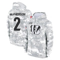 C.Bengals #2 Evan McPherson Player Arctic Camo Salute to Service Pullover Hoodie Limited Ldoa Stitched Jerseys