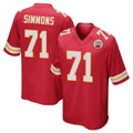KC.Chiefs #71 Josh Simmons Player Red Home Game Ldoa Stitched Jerseys