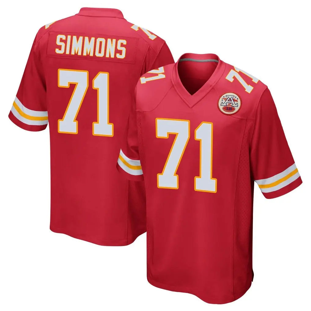 KC.Chiefs #71 Josh Simmons Player Red Home Game Ldoa Stitched Jerseys