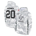 NO.Saints #20 Pete Werner Player Arctic Camo Salute to Service Pullover Hoodies Limited Game Ldoa Stitched Jerseys