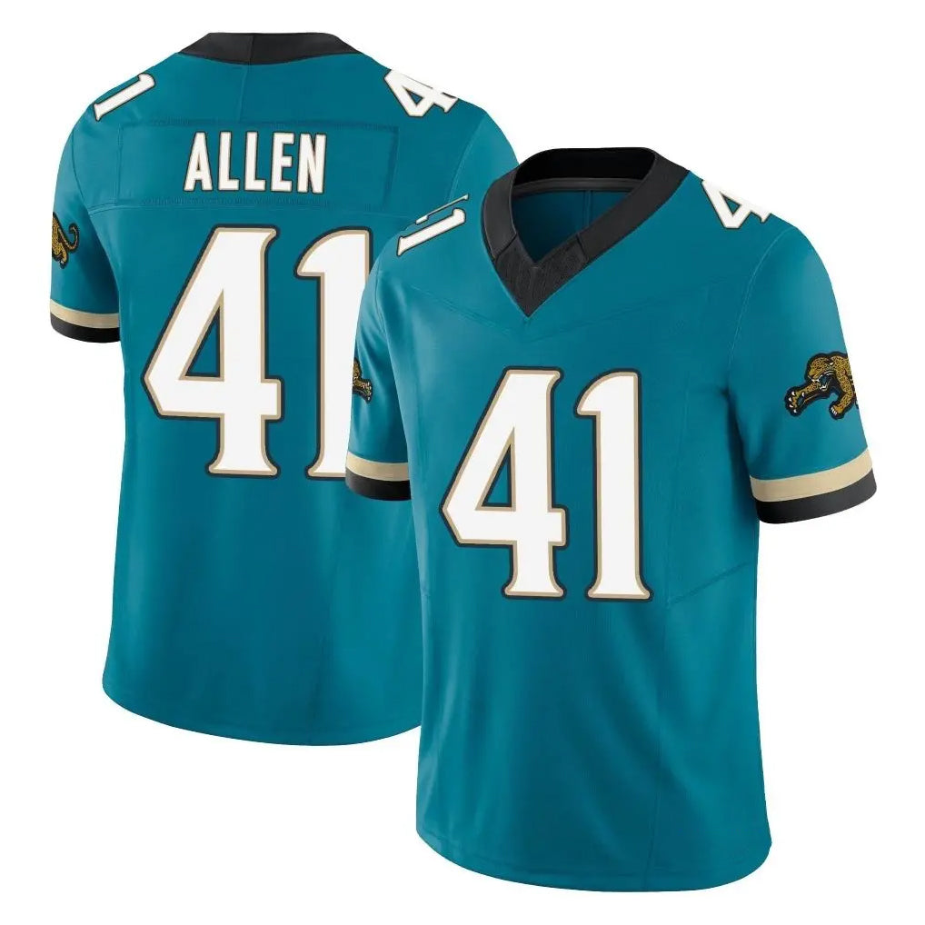 J.Jaguars #41 Josh Hines-Allen Player Teal Prowler Throwback Vapor F.U.S.E. Limited Home Game Ldoa Stitched Jerseys
