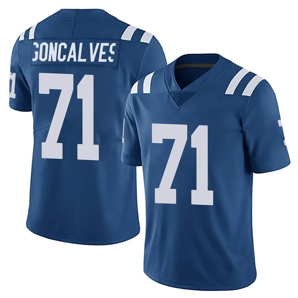 IN.Colts #71 Matt Goncalves Player Royal Limited Vapor Untouchable Home Game Ldoa Stitched Jerseys