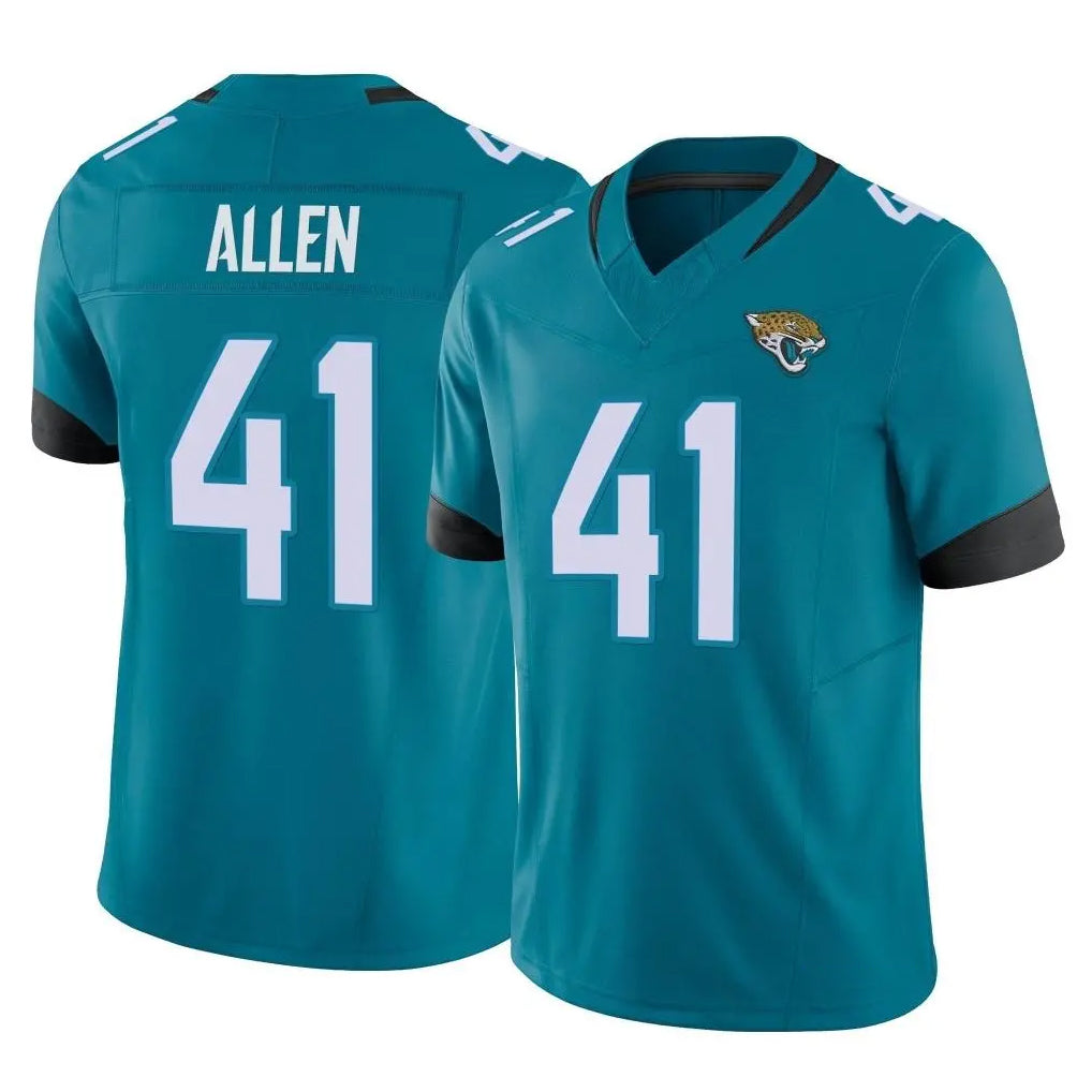 J.Jaguars #41 Josh Hines-Allen Player Teal Vapor F.U.S.E. Limited Home Game Ldoa Stitched Jerseys