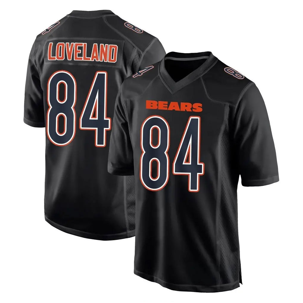 C.Bears #84 Colston Loveland Player Carbon Black Fashion Game Ldoa Stitched Jerseys