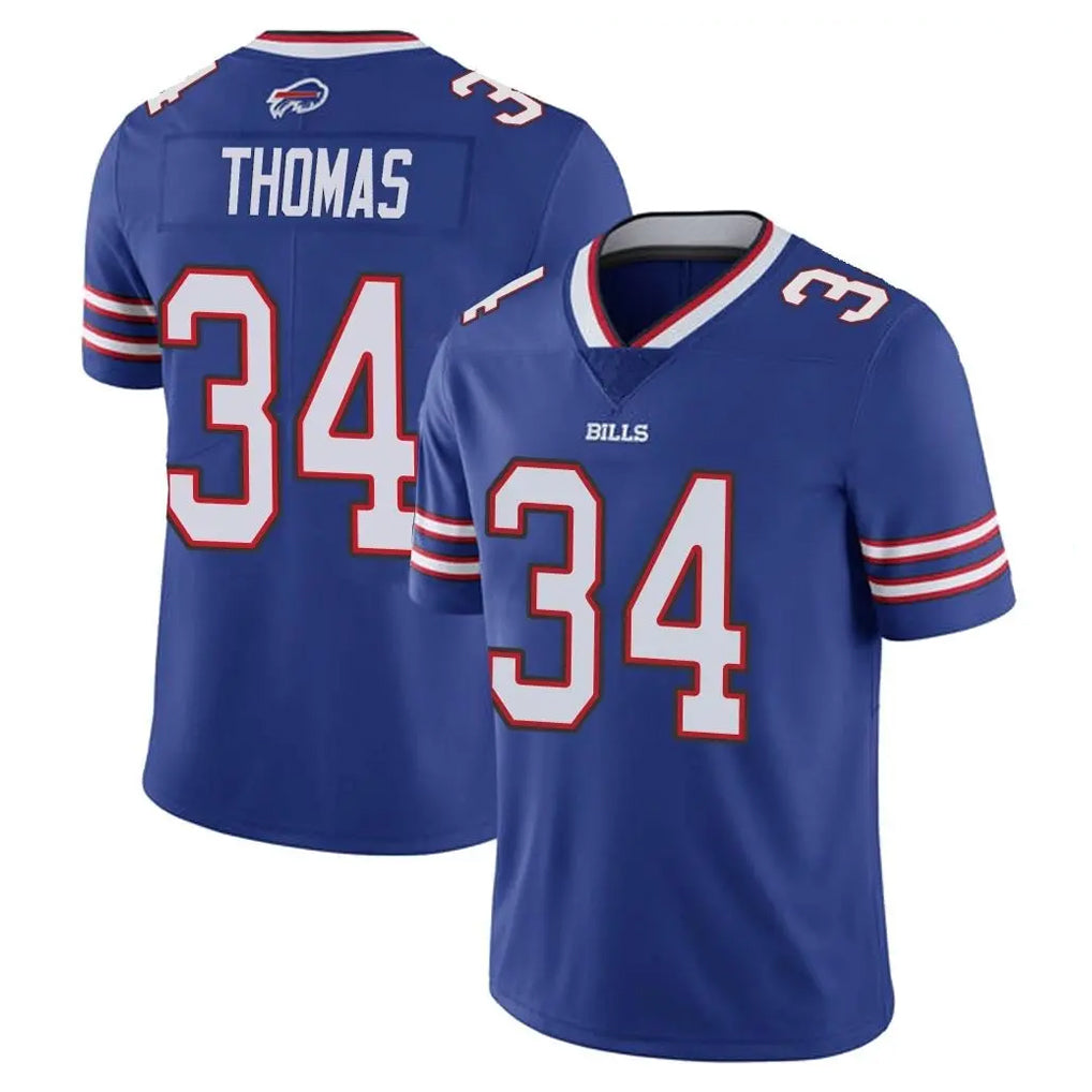 B.Bills #34 Thurman Thomas Player Royal Vapor Untouchable Limited Ldoa Stitched Jerseys