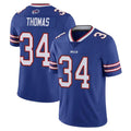 B.Bills #34 Thurman Thomas Player Royal Vapor Untouchable Limited Ldoa Stitched Jerseys