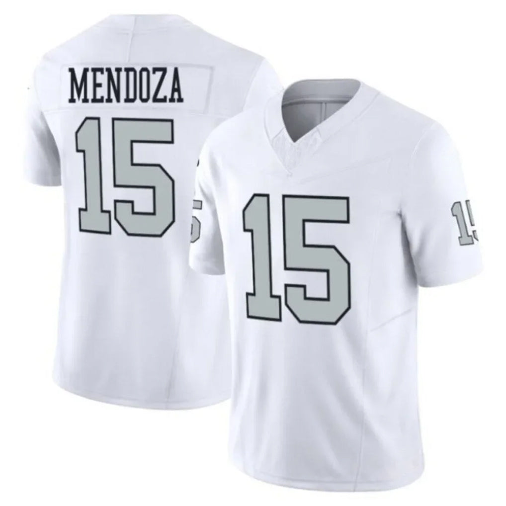 LV.Raiders #15 Fernando Mendoza Player White Vapor F.U.S.E. Limited Home Game Ldoa Stitched Jerseys