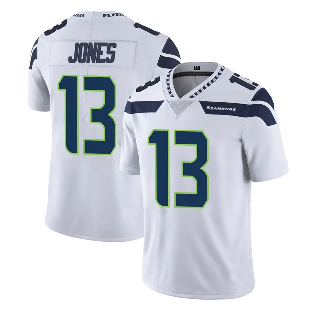S.Seahawks #13 Ernest Jones IV Player White Limited Vapor Untouchable Home Game Ldoa Stitched Jerseys