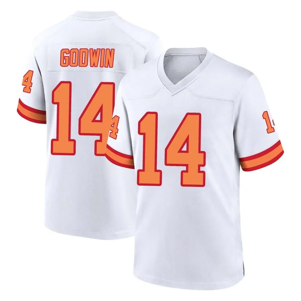 TB.Buccaneers #14 Chris Godwin Jr. Player White '76 Home Game Ldoa Stitched Jerseys