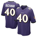 B.Ravens #40 Teddye Buchanan Player Purple Home Game Ldoa Stitched Jerseys