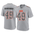C.Browns #49 Carson Schwesinger Player Gray Atmosphere Fashion Game Ldoa Stitched Jerseys