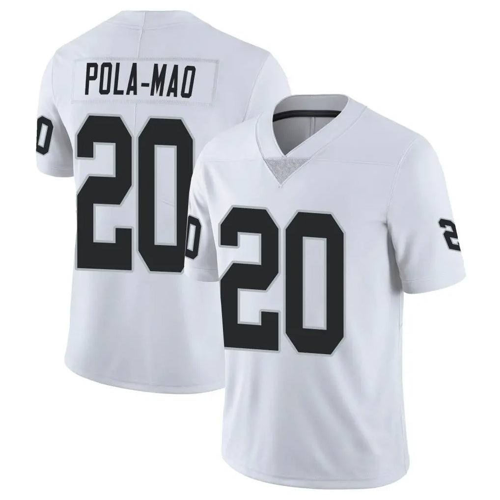 LV.Raiders #20 Isaiah Pola-Mao Player White Limited Vapor Untouchable Home Game Ldoa Stitched Jerseys