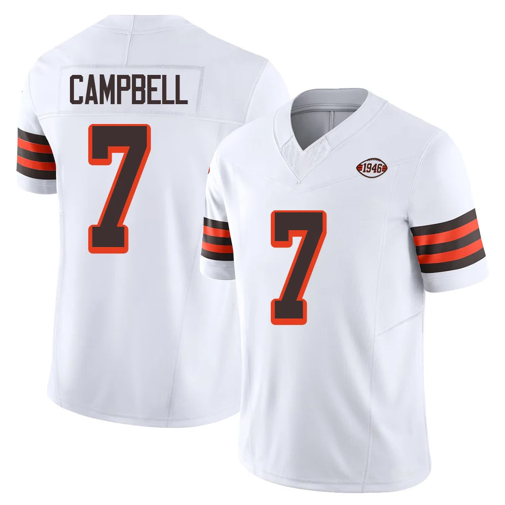 C.Browns #7 Tyson Campbell Player White Limited Vapor F.U.S.E. Alternate Game Ldoa Stitched Jerseys