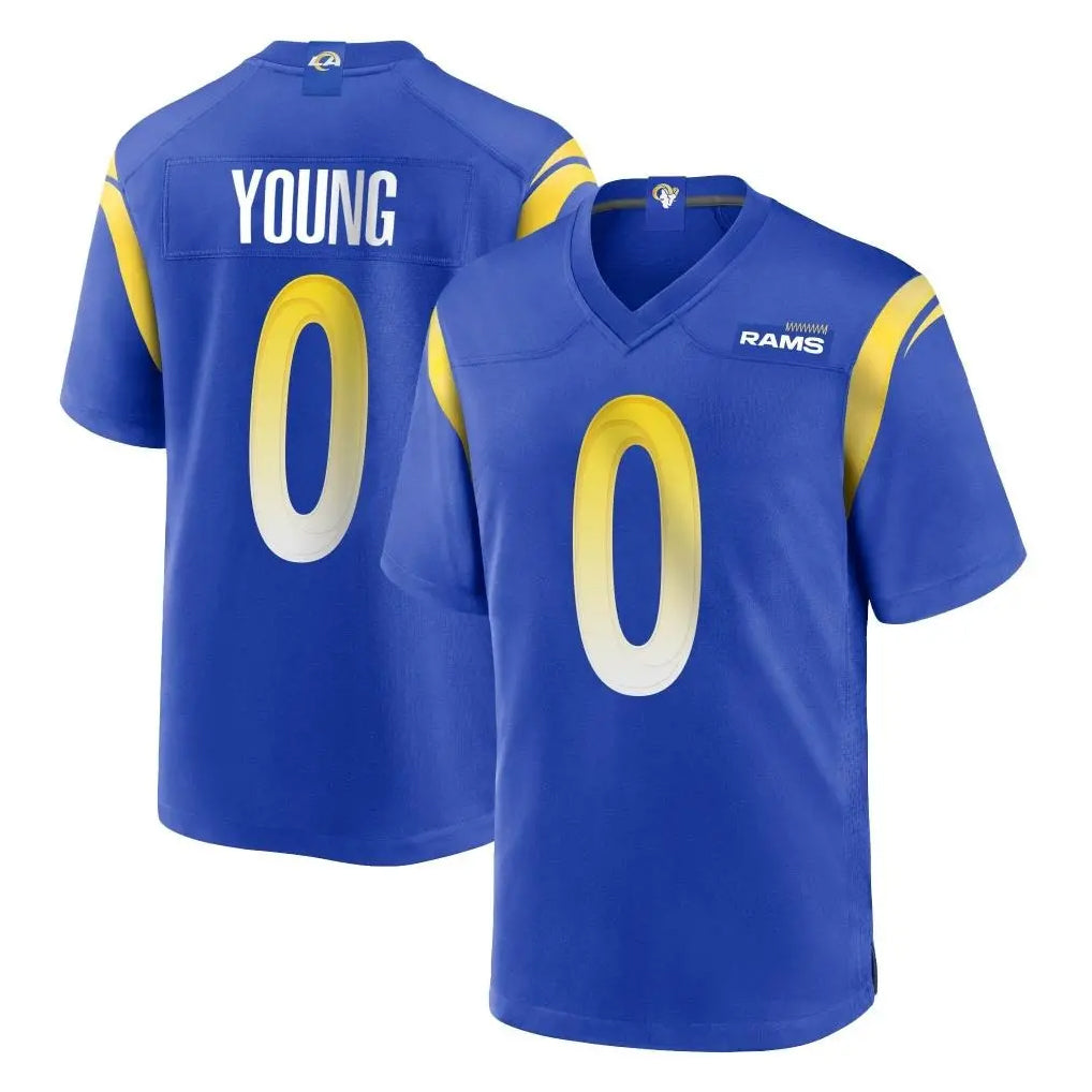 LA.Rams #0 Byron Young Player Royal Home Game Ldoa Stitched Jerseys
