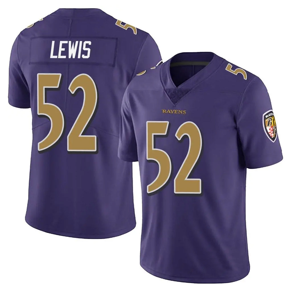 B.Ravens #52 Ray Lewis Player Purple Color Vapor Untouchable Limited Game Ldoa Stitched Jerseys