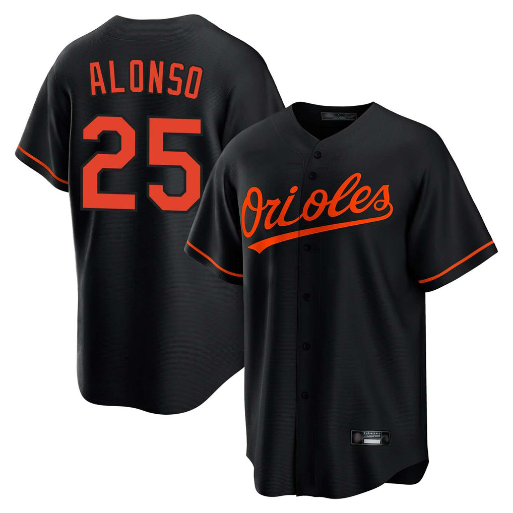 B.Orioles #25 Pete Alonso Player Black Home Game Ldoa Stitched Jerseys
