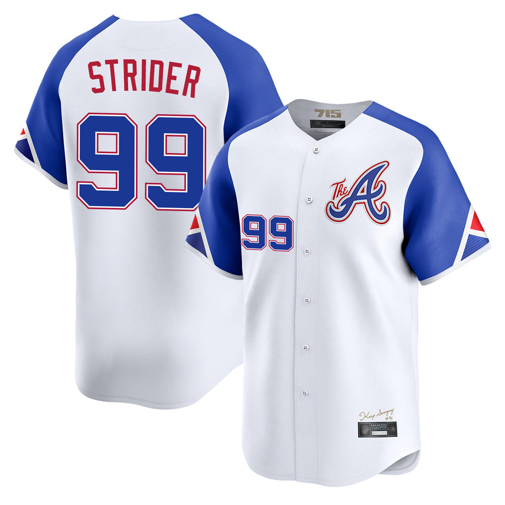 A.Braves #99 Spencer Strider Player White City Connect Limited Home Game Ldoa Stitched Jerseys