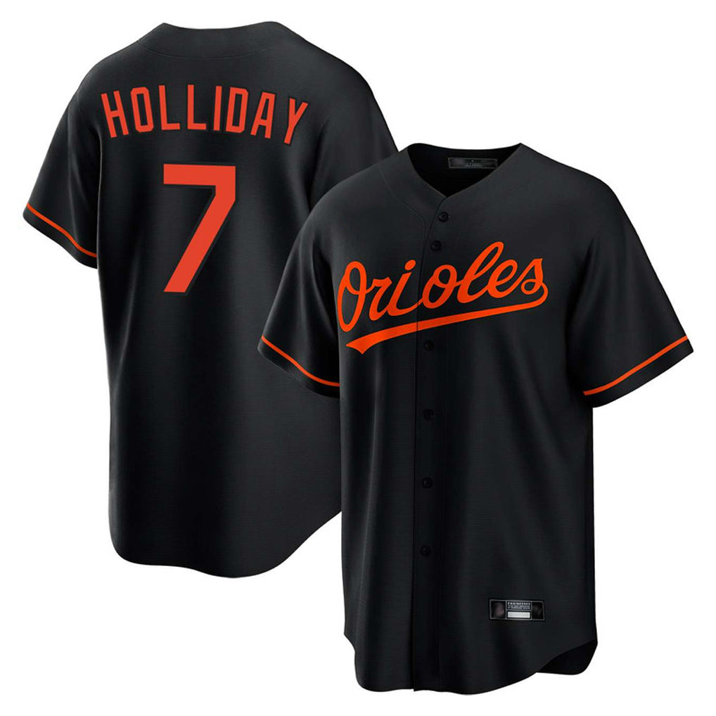 B.Orioles #7 Jackson Holliday Player Black Home Game Ldoa Stitched Jerseys