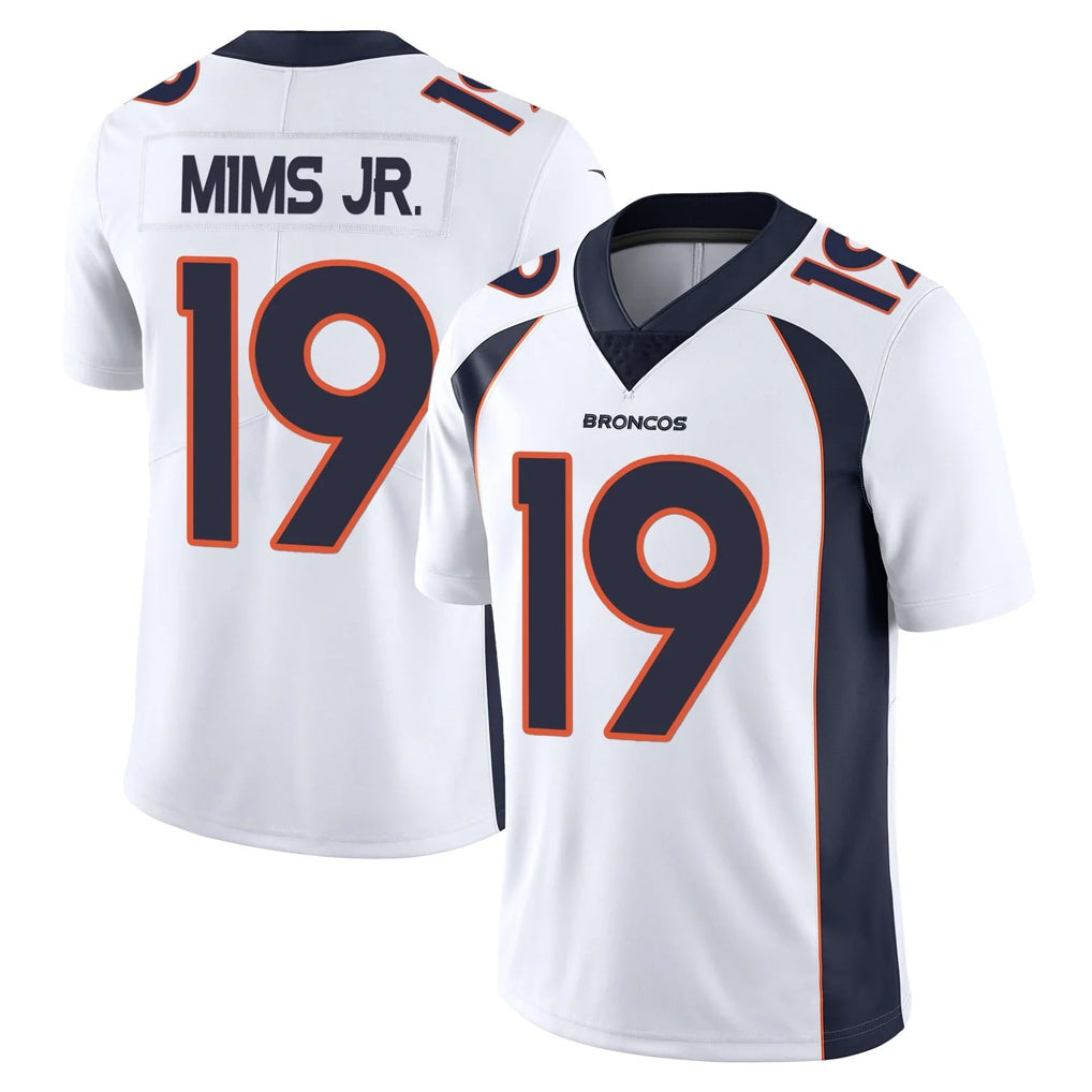 D.Broncos #19 Marvin Mims Jr. Player White Vapor Untouchable Limited Home Game Ldoa Stitched Jerseys