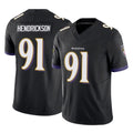 B.Ravens #91 Trey Hendrickson Player Black Vapor F.U.S.E. Limited Ldoa Stitched Jerseys