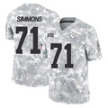 KC.Chiefs #71 Josh Simmons Player Arctic Camo Salute To Service Limited Game Ldoa Stitched Jerseys
