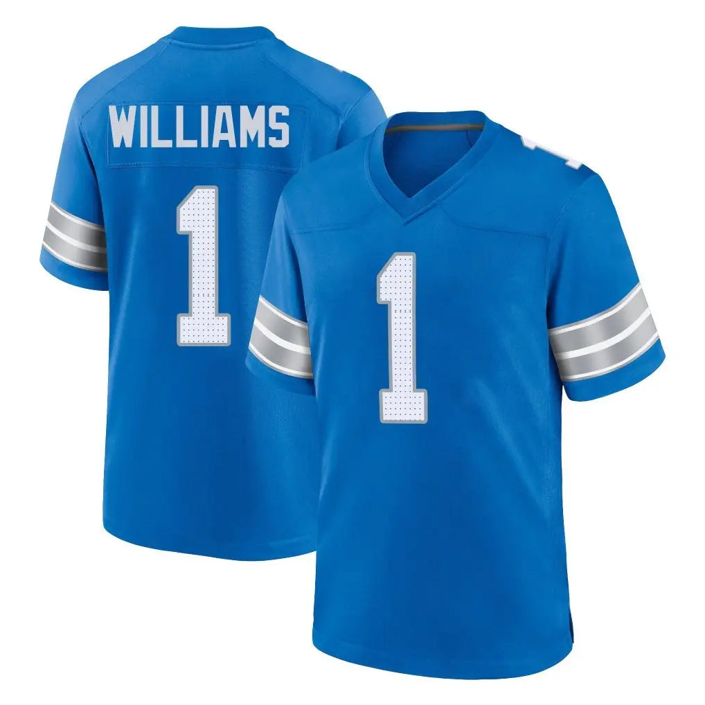 D.Lions #1 Jameson Williams Player Blue Alternate Home Game Ldoa Stitched Jerseys