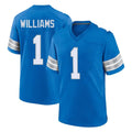 D.Lions #1 Jameson Williams Player Blue Alternate Home Game Ldoa Stitched Jerseys