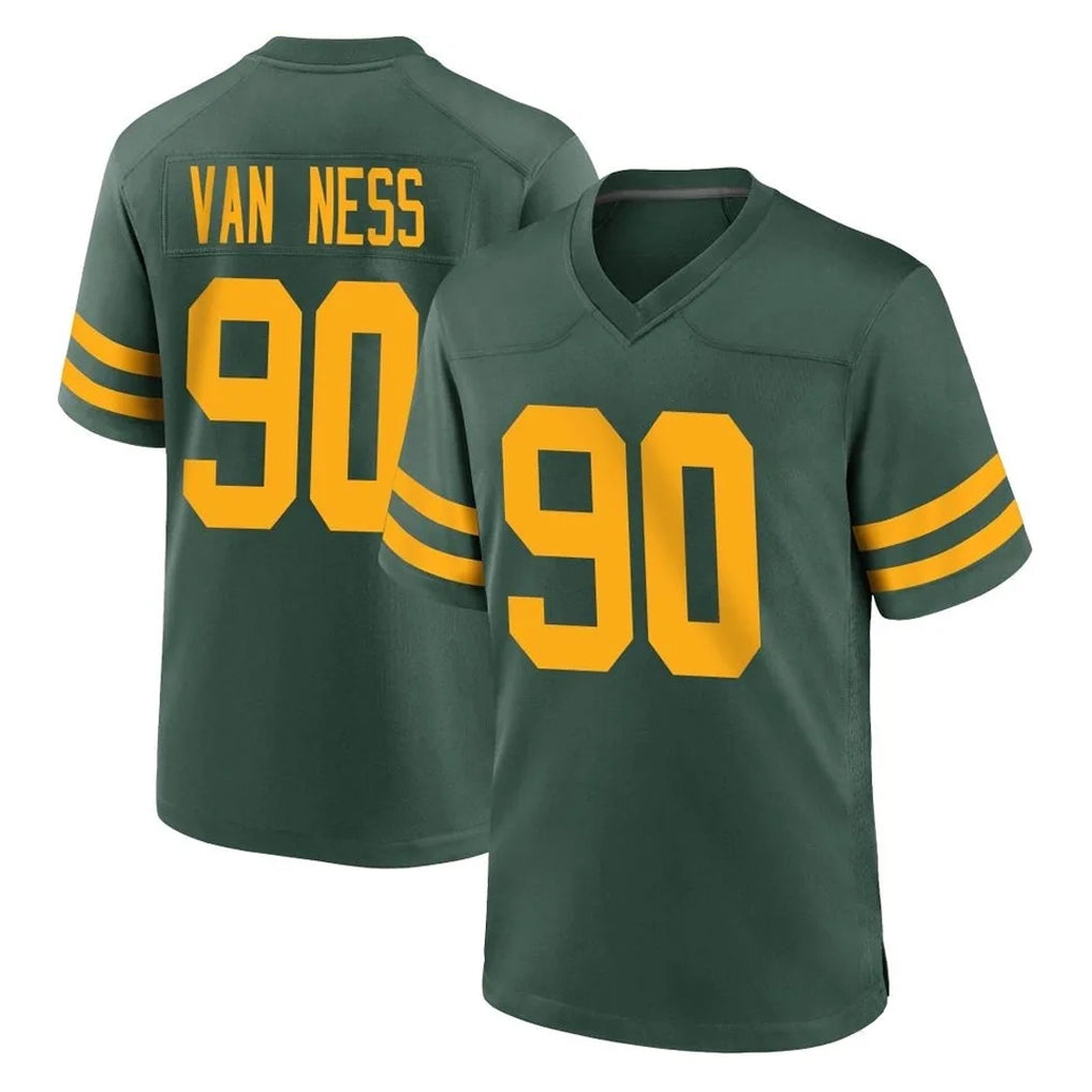GB.Packers #90 Lukas Van Ness Player Green Alternate Home Game Ldoa Stitched Jerseys