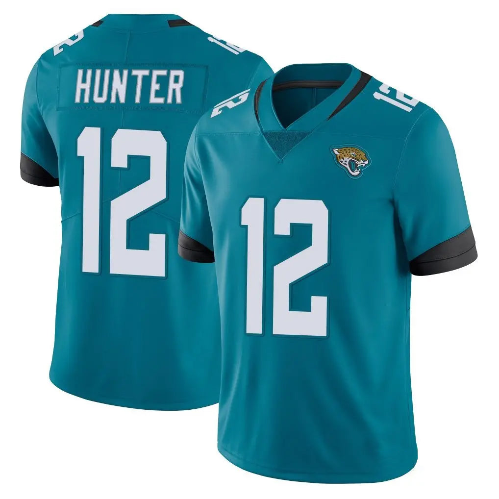 J.Jaguars #12 Travis Hunter Player Teal Vapor Untouchable Limited Home Game Ldoa Stitched Jerseys