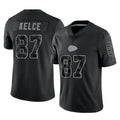 KC.Chiefs #87 Travis Kelce Player Black Limited Reflective Game Ldoa Stitched Jerseys
