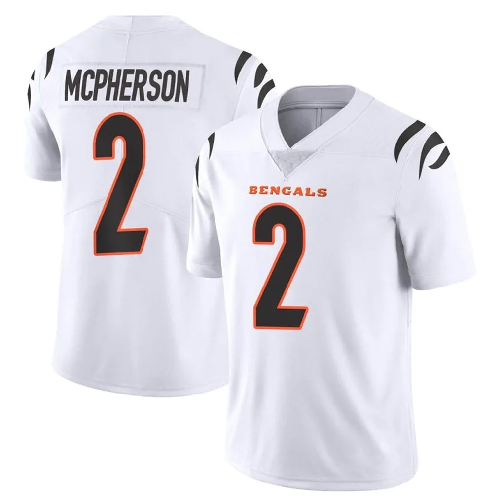 C.Bengals #2 Evan McPherson Player White Vapor Untouchable Limited Home Game Ldoa Stitched Jerseys