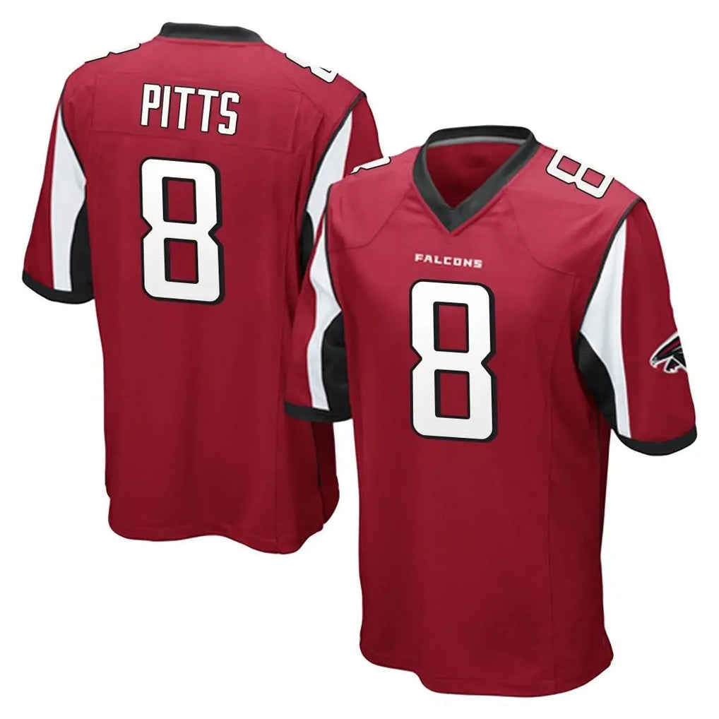A.Falcons #8 Kyle Pitts Sr. Player Red Color Vapor Home Game Ldoa Stitched Jerseys