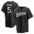 Athletics #5 Jacob Wilson Player Black Fashion Home Game Ldoa Stitched Jerseys
