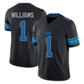 D.Lions #1 Jameson Williams Player Black Alternate Vapor F.U.S.E. Limited Home Game Ldoa Stitched Jerseys