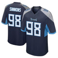T.Titans #98 Jeffery Simmons Player Navy Home Game Ldoa Stitched Jerseys