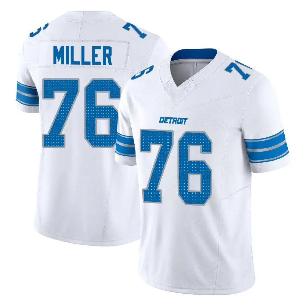 D.Lions #76 Blake Miller Player White Limited Vapor F.U.S.E. Alternate Home Game Ldoa Stitched Jerseys