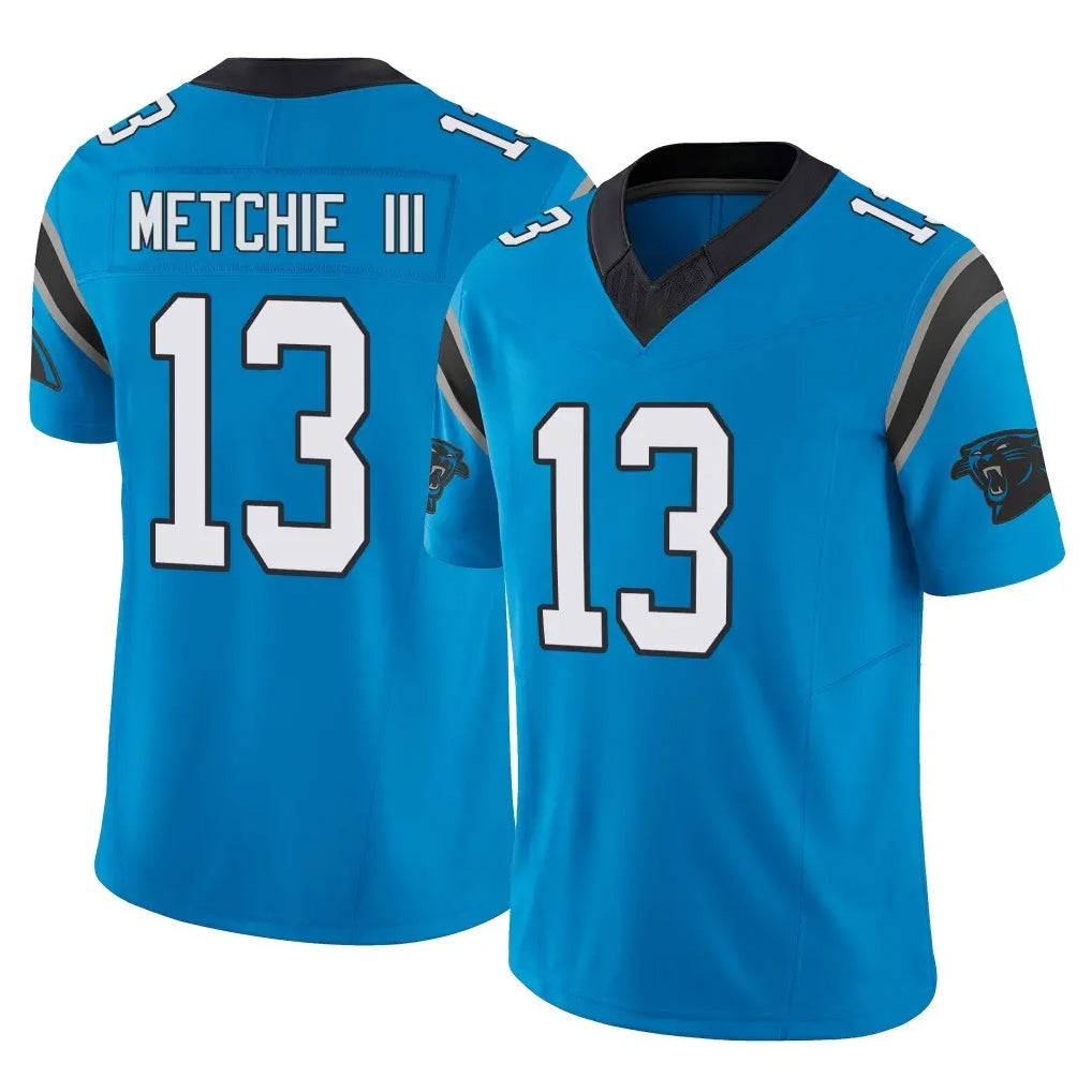 C.Panthers #13 John Metchie III Player Blue Vapor F.U.S.E. Limited Home Game Ldoa Stitched Jerseys