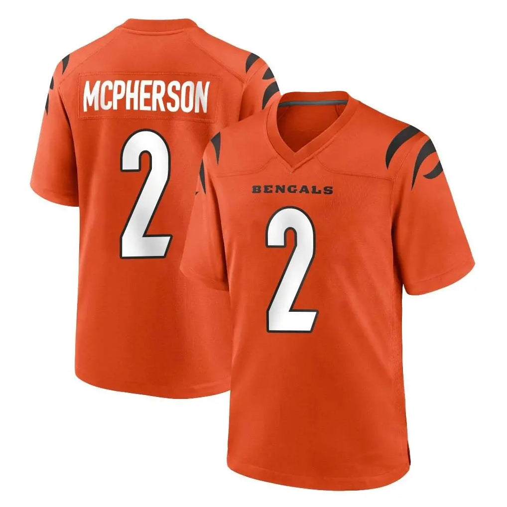 C.Bengals #2 Evan McPherson Player Orange Home Game Ldoa Stitched Jerseys