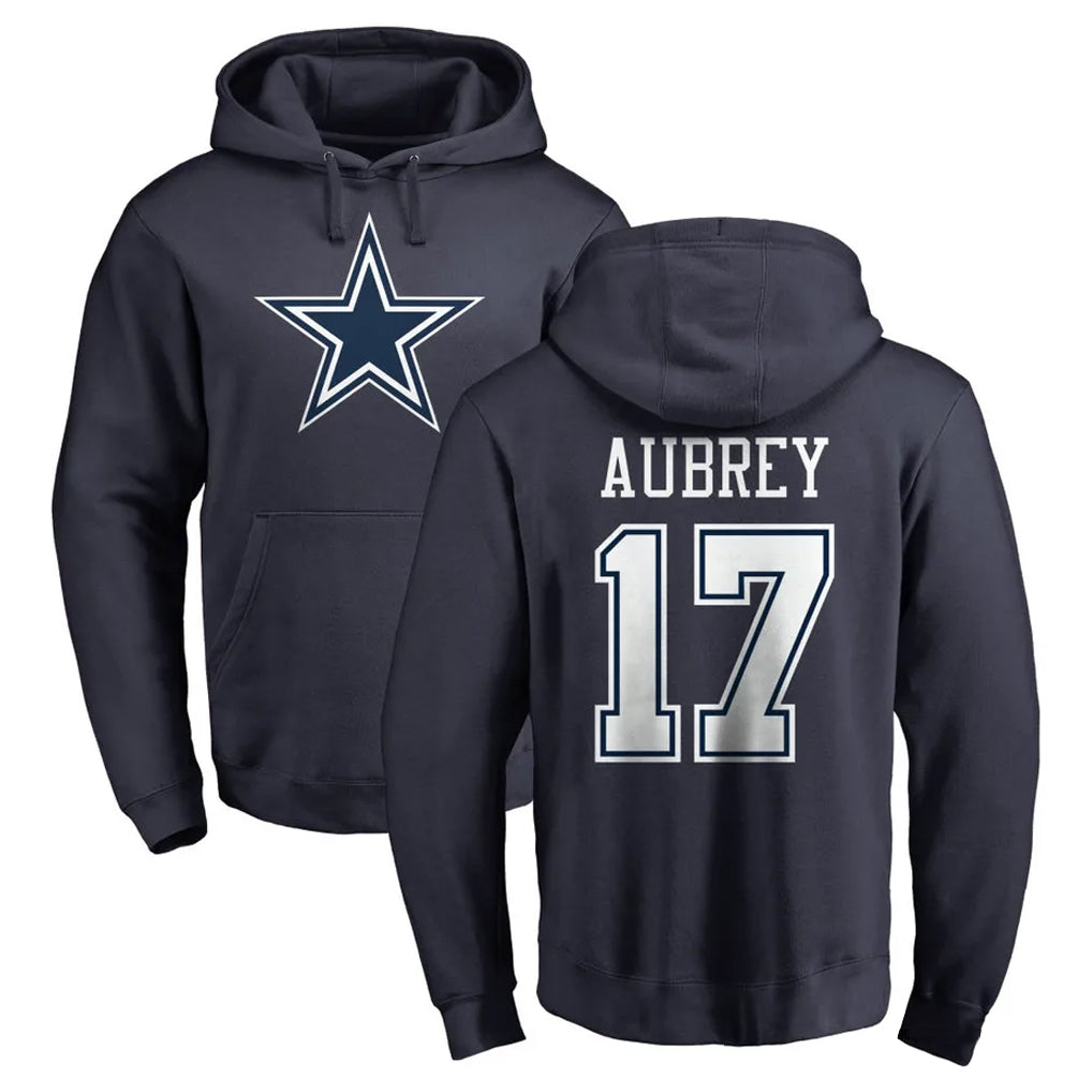 D.Cowboys #17 Brandon Aubrey Player Navy Pullover Hoodies Limited Ldoa Stitched Jerseys