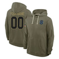 Custom IN.Colts Olive Salute to Service Pullover Hoodies Limited Any Name & Numbers Ldoa Stitched Jerseys