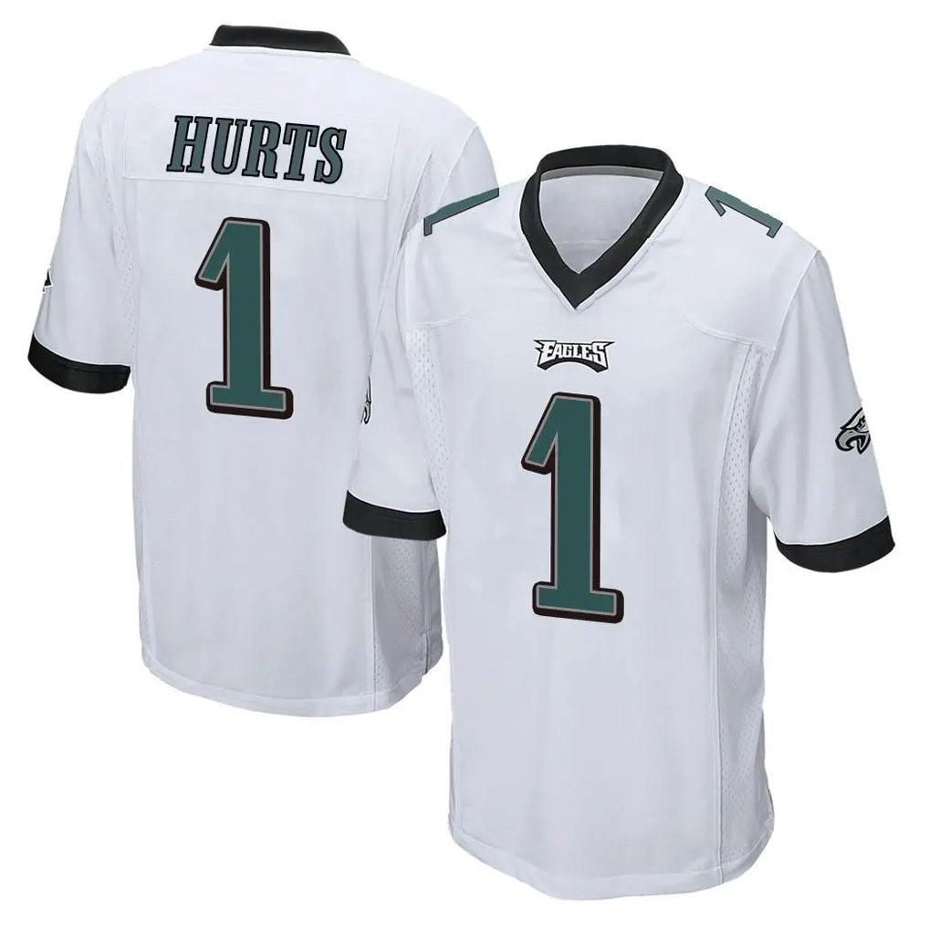 P.Eagles #1 Jalen Hurts Player White Home Game Ldoa Stitched Jerseys