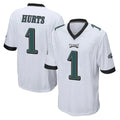 P.Eagles #1 Jalen Hurts Player White Home Game Ldoa Stitched Jerseys